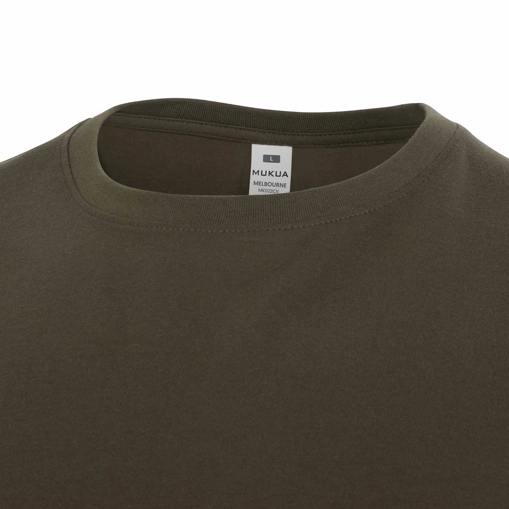 Tricou maneca scurta bumbac 155g verde ceata Melbourne