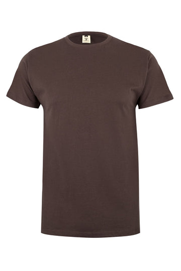 Tricou jersey tubular simplu 190g maneca scurta maro Palm