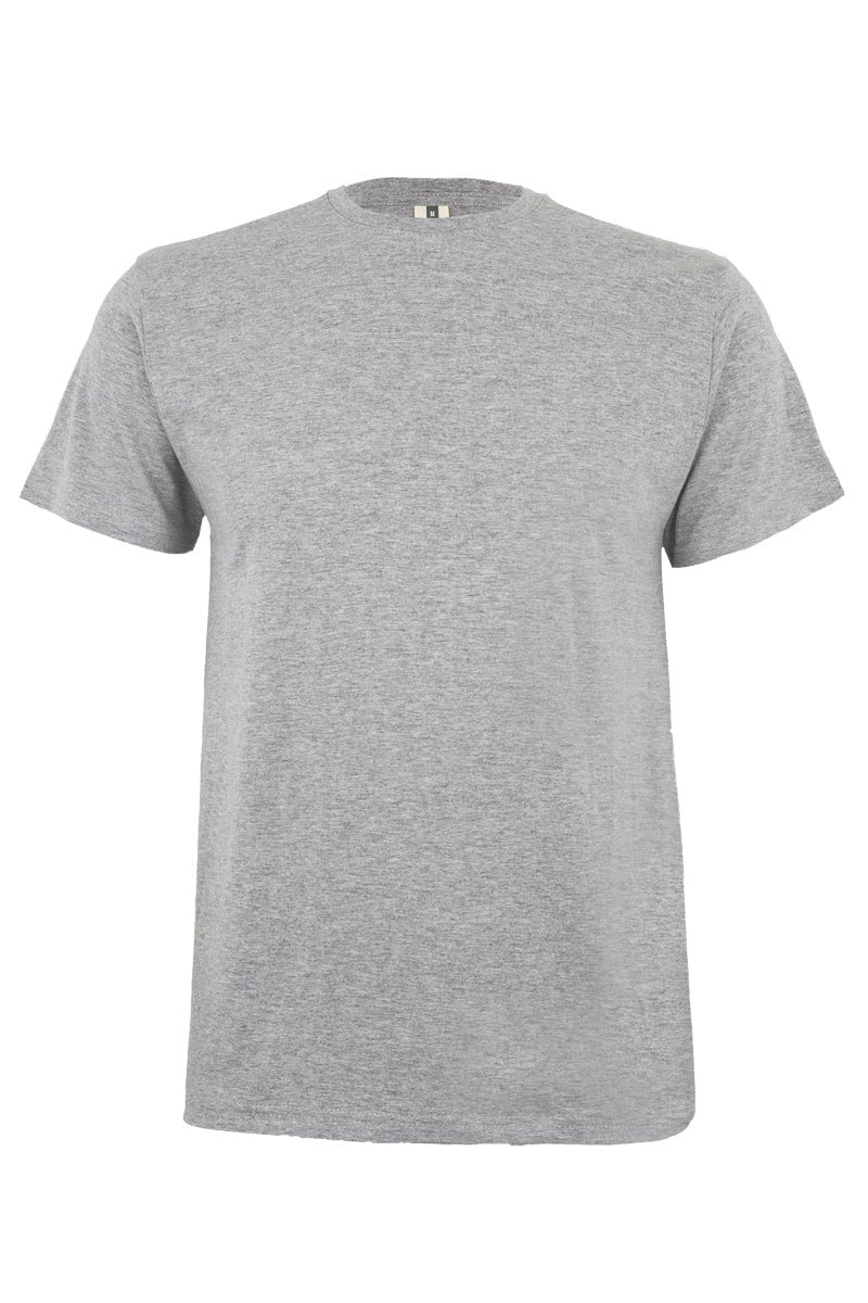 Tricou jersey tubular simplu 190g maneca scurta gri heather Palm