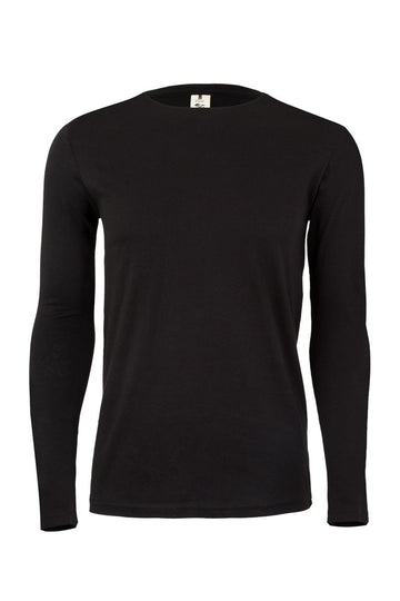 Tricou jersey tubular simplu 155g maneca lunga negru Paradise
