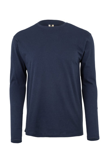 Tricou jersey tubular simplu 155g maneca lunga bleumarin Paradise