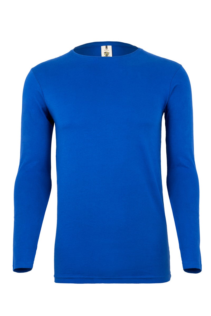Tricou jersey tubular simplu 155g maneca lunga albastru royal Paradise