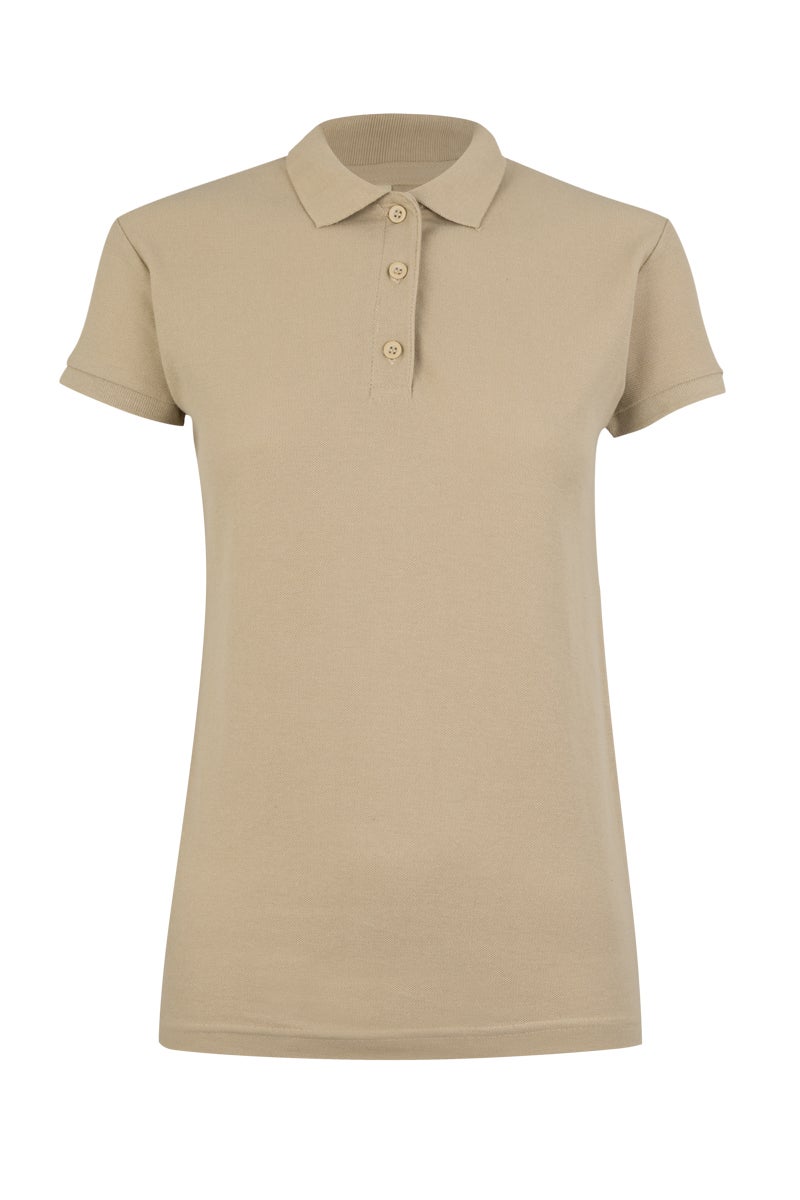 Tricou polo bumbac/poliester 210g dama maneca scurta Nisipiu Nobby