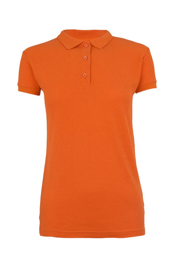 Tricou polo bumbac/poliester 210g dama maneca scurta portocaliu Nobby