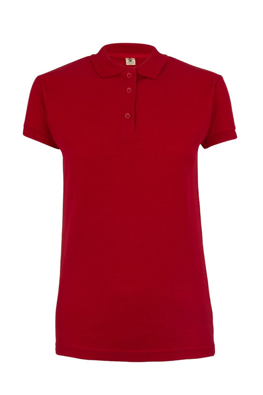 Tricou polo bumbac/poliester 210g dama maneca scurta rosu Nobby