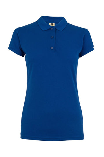Tricou polo bumbac/poliester 210g dama maneca scurta albastru royal Nobby