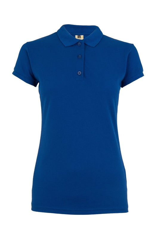 Tricou polo bumbac/poliester 210g dama maneca scurta albastru royal Nobby