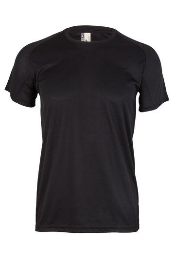 Tricou poliester 130g maneca scurta negru Tech