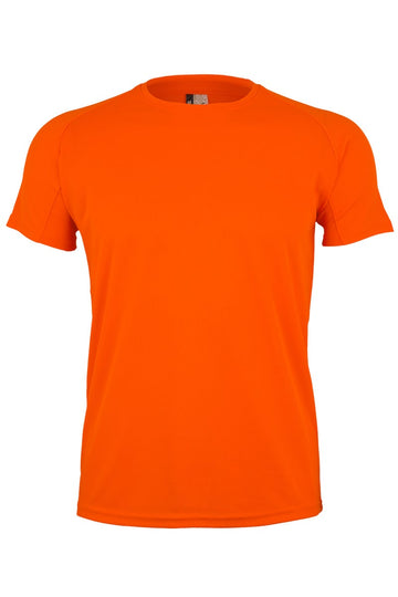 Tricou poliester 130g maneca scurta portocaliu Fluo Tech