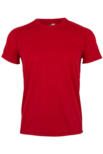 Tricou poliester 130g maneca scurta rosu Tech