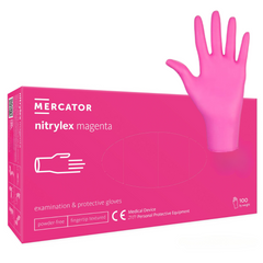 Manusi nitril magenta nepudrate Nitrylex 100buc