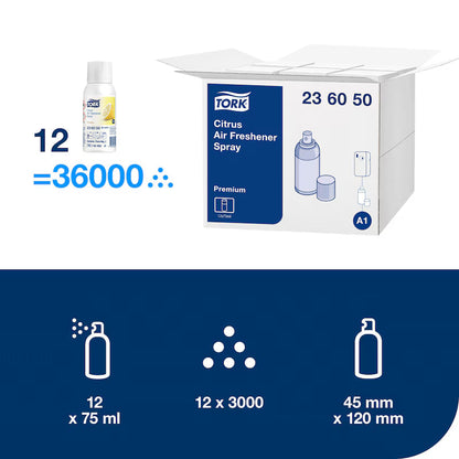 Odorizant spray Tork citrice A1 236050 utilizare profesionala imagine 2
