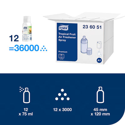 Odorizant spray Tork fructe tropicale A1 236051 utilizare profesionala imagine 2
