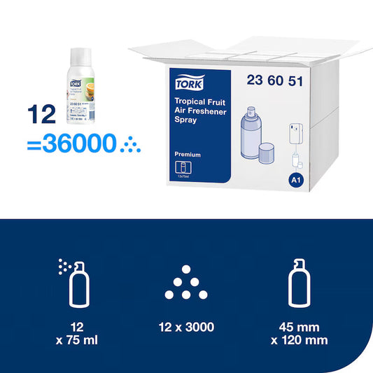Odorizant spray Tork fructe tropicale A1 236051 utilizare profesionala imagine 2
