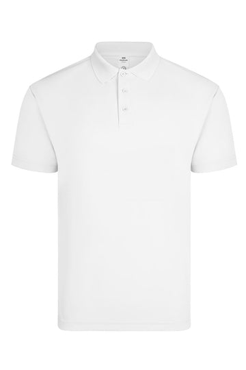 Tricou polo maneca scurta poliester 160g alb Bogan