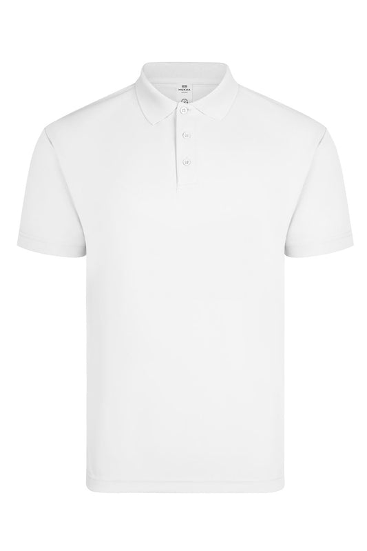 Tricou polo maneca scurta poliester 160g alb Bogan