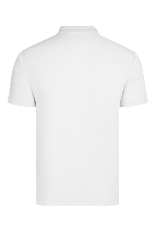 Tricou polo maneca scurta poliester 160g alb Bogan