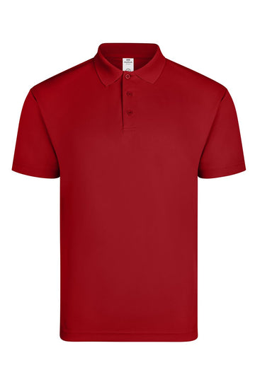 Tricou polo maneca scurta poliester 160g rosu Bogan