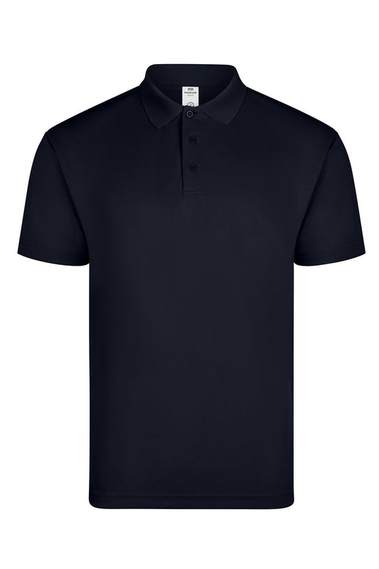 Tricou polo maneca scurta poliester 160g bleumarin profund Bogan