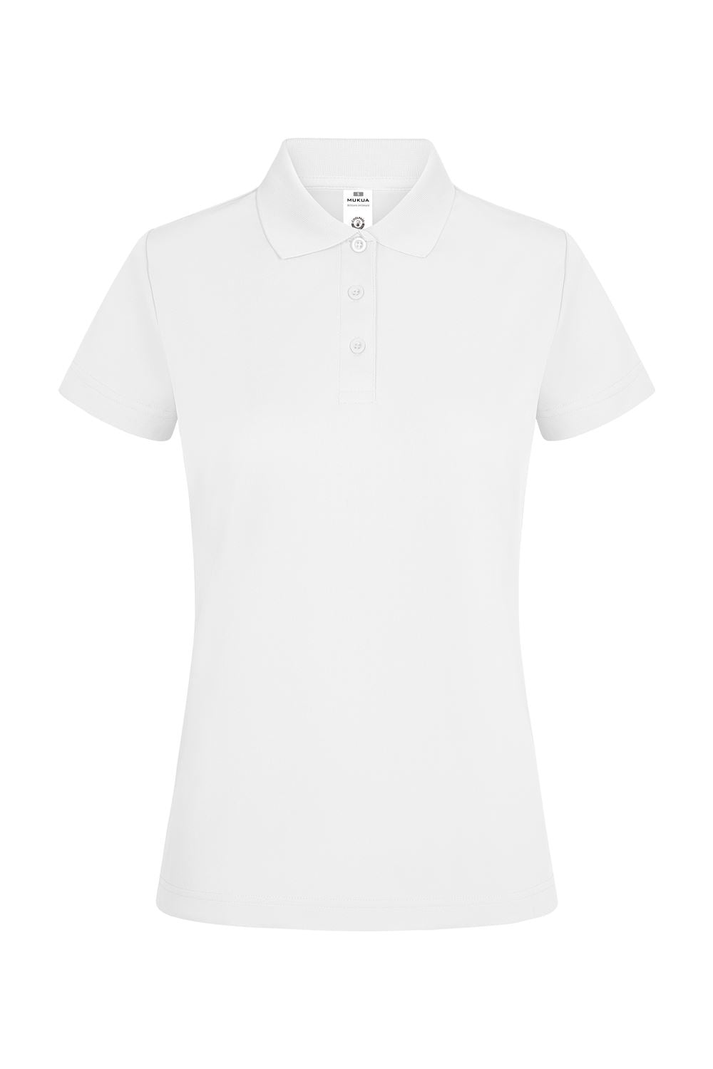 Tricou polo maneca scurta dama poliester 160g alb Bogan