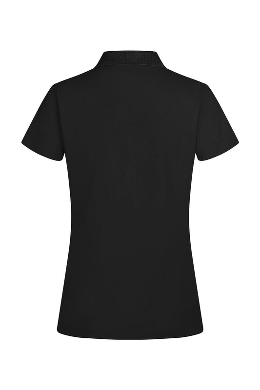 Tricou polo maneca scurta dama poliester 160g negru Bogan