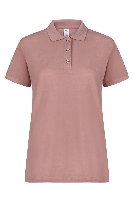 Tricou polo bumbac 210g dama maneca scurta roz pal Mackay Woman