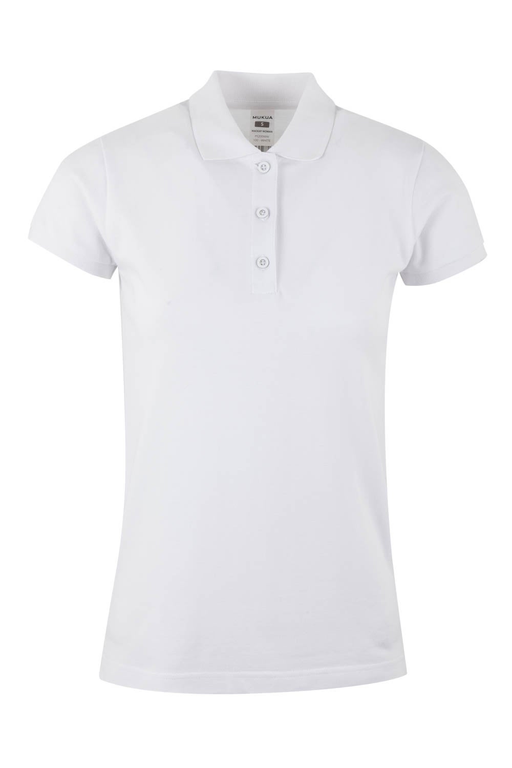 Tricou polo bumbac 210g dama maneca scurta alb Mackay Woman