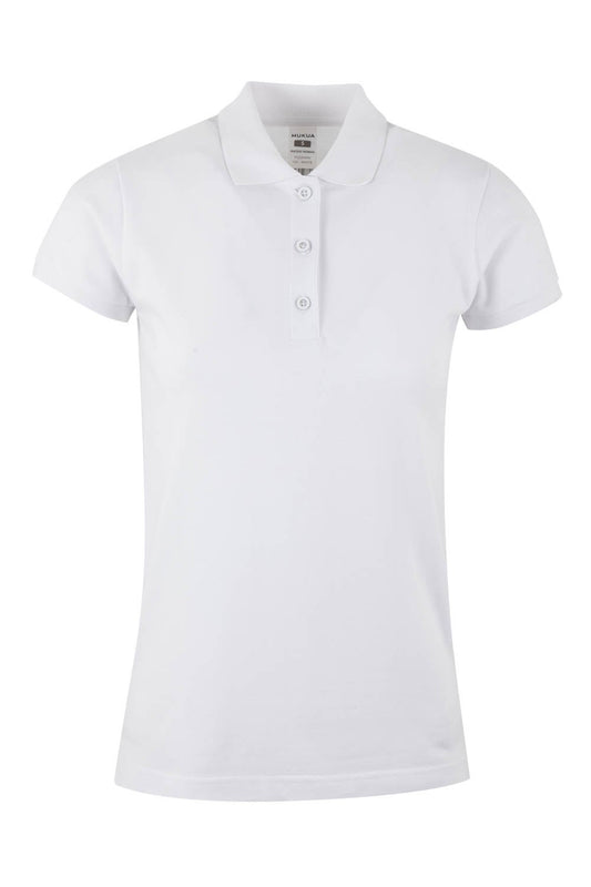 Tricou polo bumbac 210g dama maneca scurta alb Mackay Woman