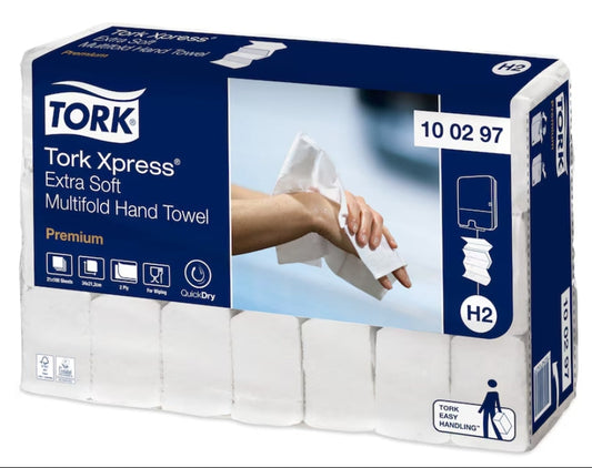 Prosoape pentru maini Tork Xpress Extra Soft Multifold H2 100297 hartie absorbanta pentru igiena si curatenie

