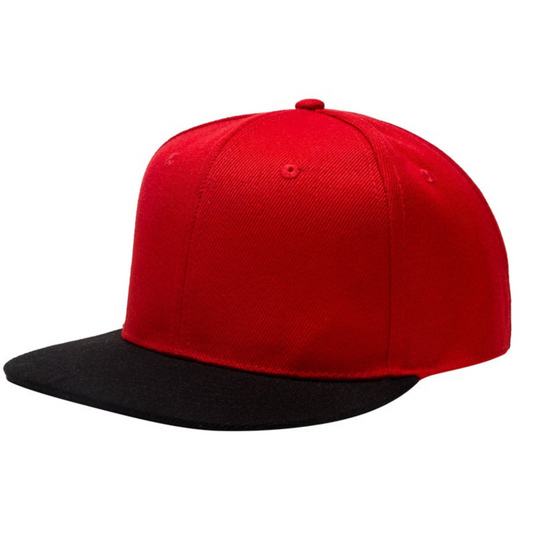 Sapca bumbac 180g rosu/negru Rap