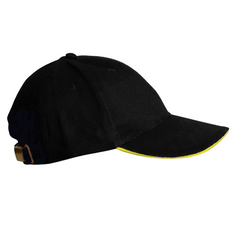 Sapca neagra cu galben unisex bumbac Max