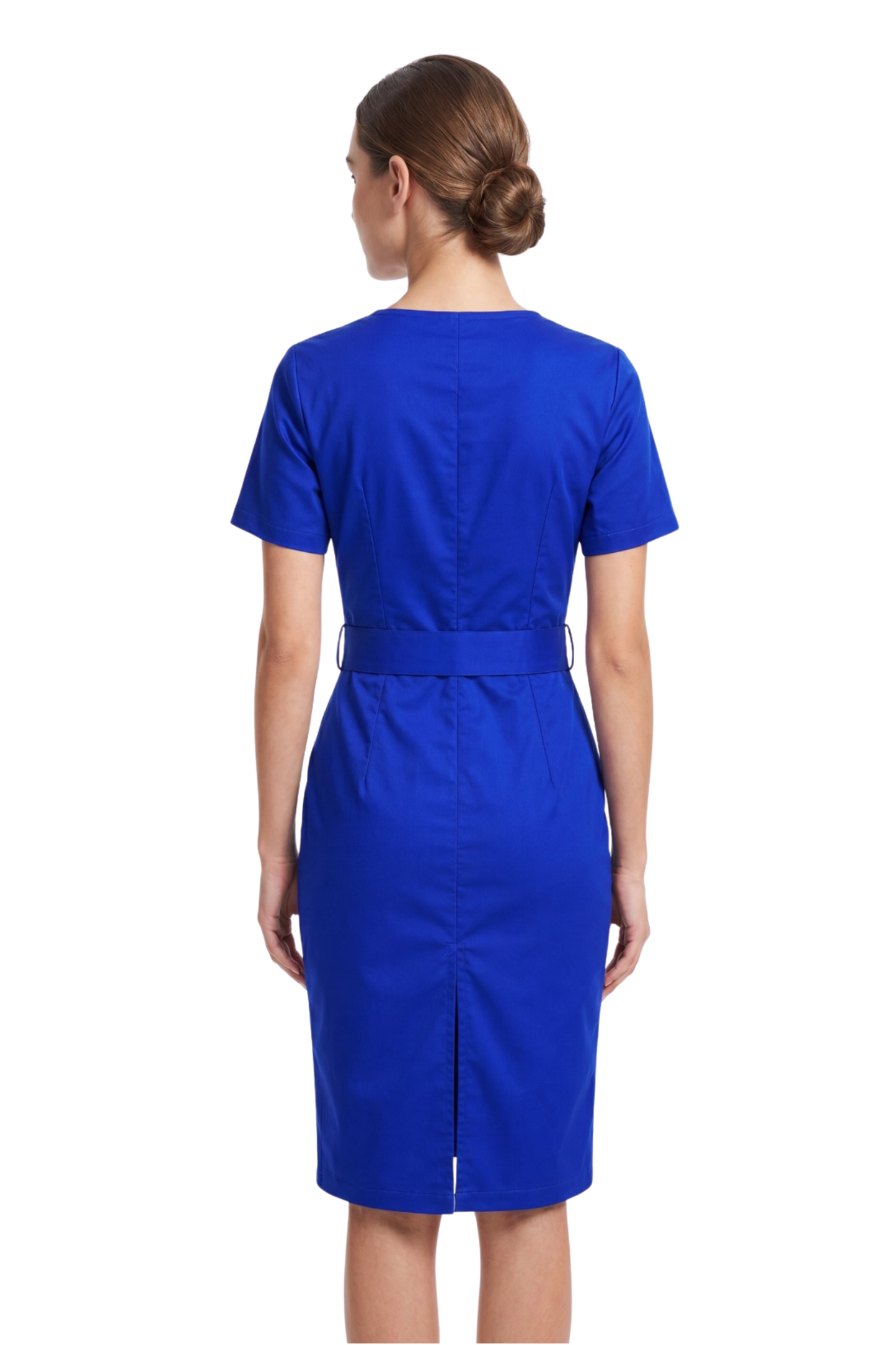 Sarafan medical stretch poplin 165gr albastru royal Aurora Flex