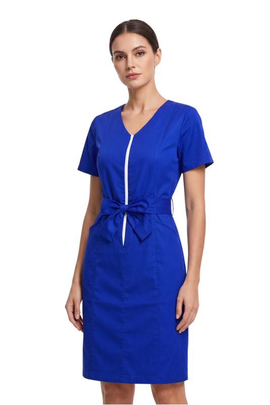 Sarafan medical stretch poplin 165gr albastru royal Aurora Flex