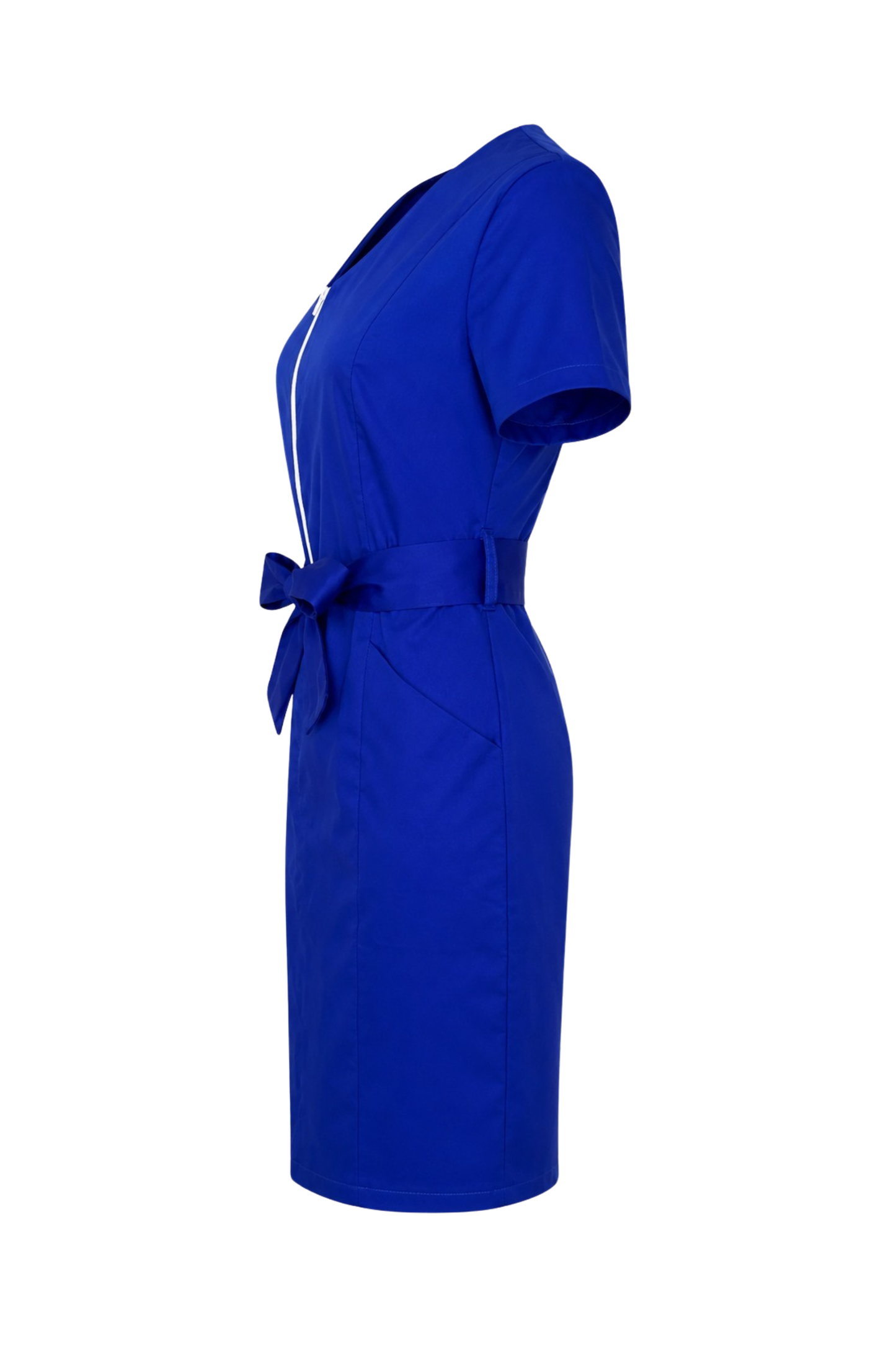 Sarafan medical stretch poplin 165gr albastru royal Aurora Flex