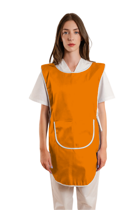 Sort poncho cu buzunar portocaliu/alb tercot 195g Duo