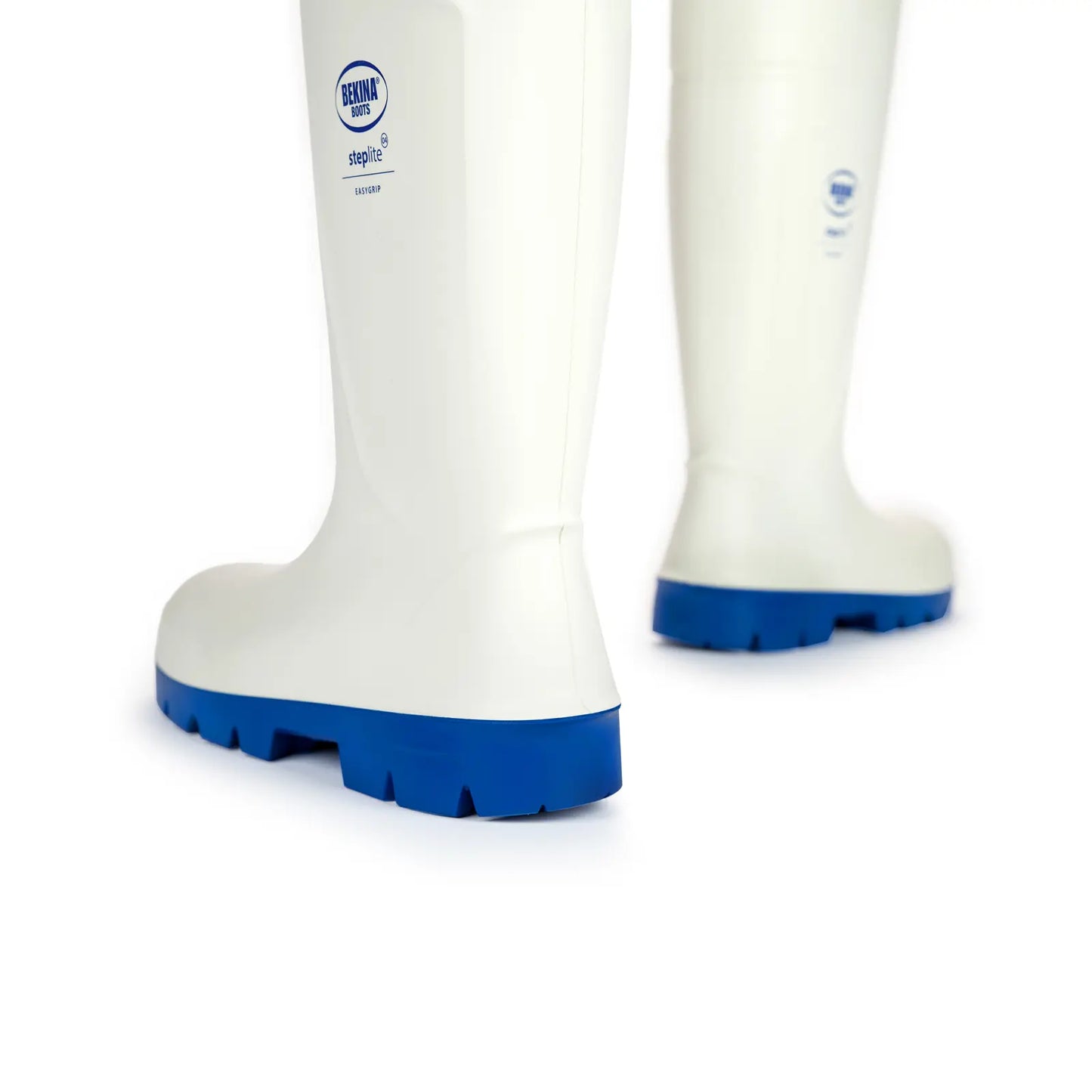 Cizme albe premium fara bombeu O4 Steplite EasyGrip Bekina