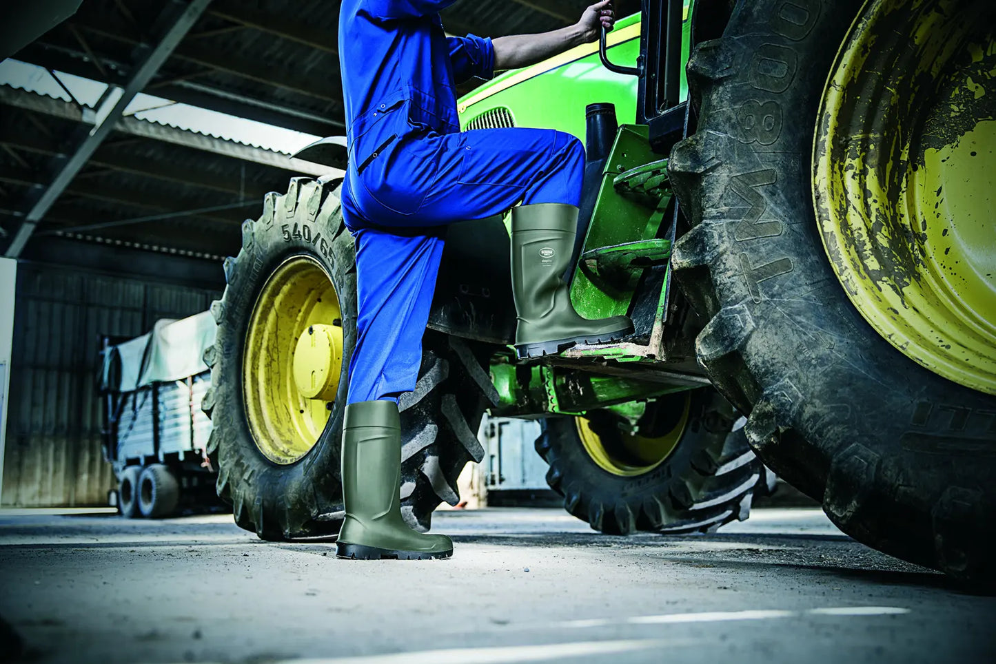 Cizme verzi premium fara bombeu O4 Steplite EasyGrip Bekina