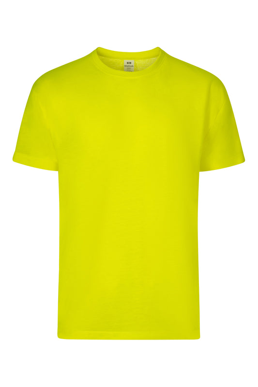 Tricou poliester 150g maneca scurta galben fluo Derby