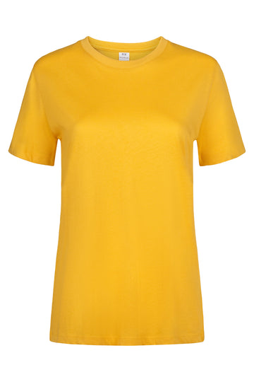Tricou jersey tubular simplu 155g dama maneca scurta Auriu Melbourne Woman