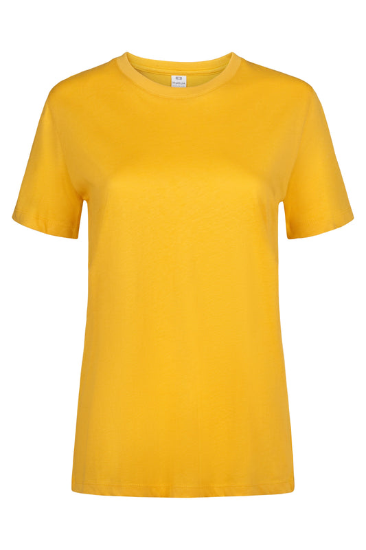Tricou jersey tubular simplu 155g dama maneca scurta Auriu Melbourne Woman