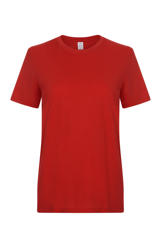 Tricou jersey tubular simplu 155g dama maneca scurta rosu Melbourne Woman
