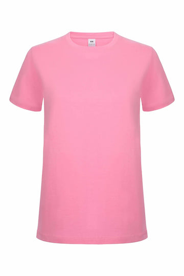 Tricou maneca scurta dama bumbac 155g roz bombon Melbourne Woman
