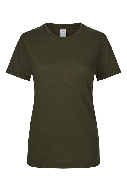 Tricou jersey tubular simplu 155g dama maneca scurta verde kaki Melbourne Woman
