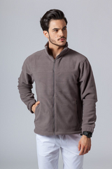 Jacheta fleece barbat gri