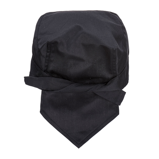 Bandana bucatar neagra unisex tercot 190g S903