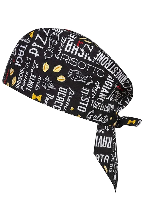 Bandana bucatar neagra Italia unisex tercot 200g Gordon
