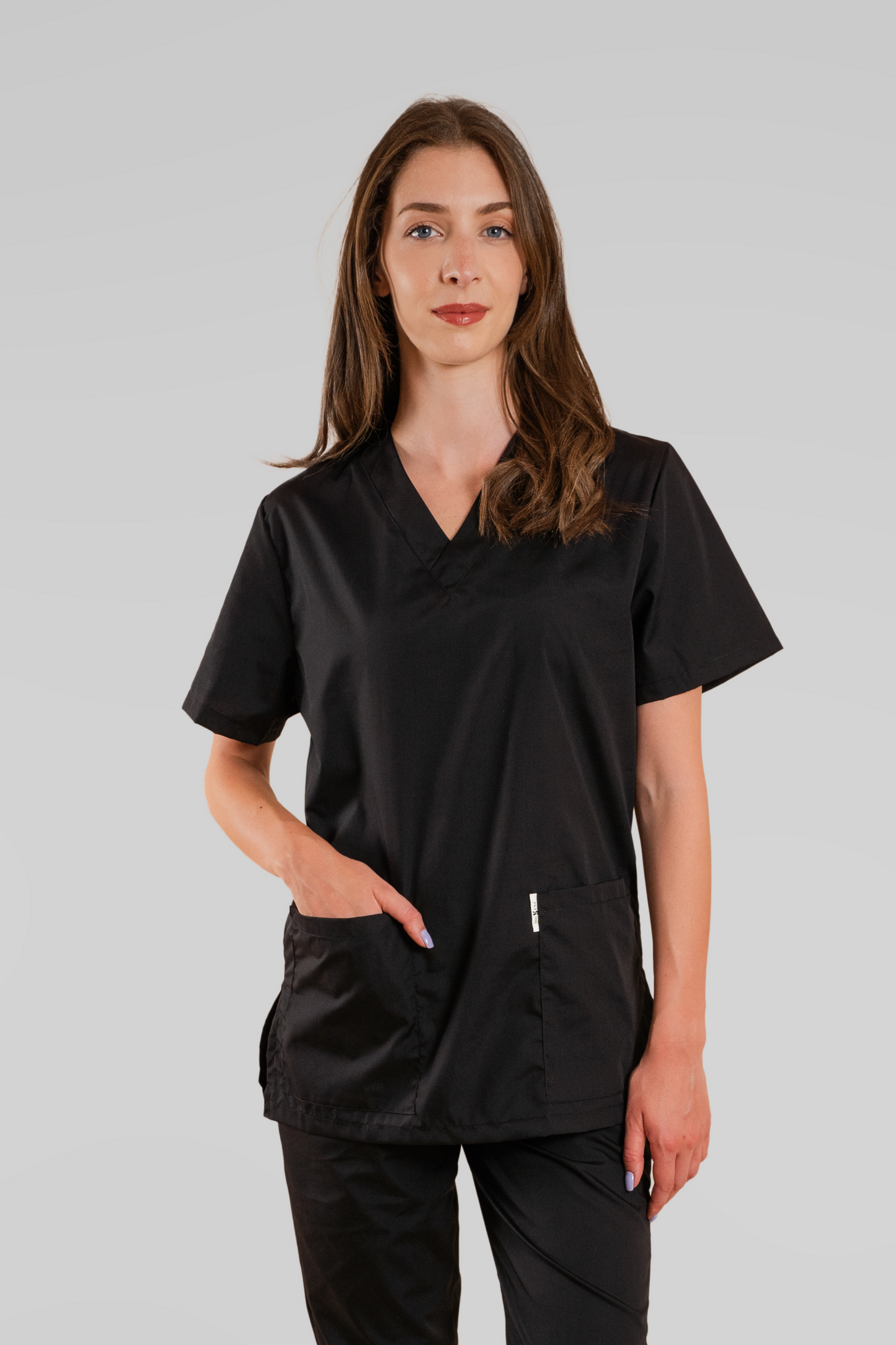 Bluza medicala Neagra Unisex Poplin 115gr Albert