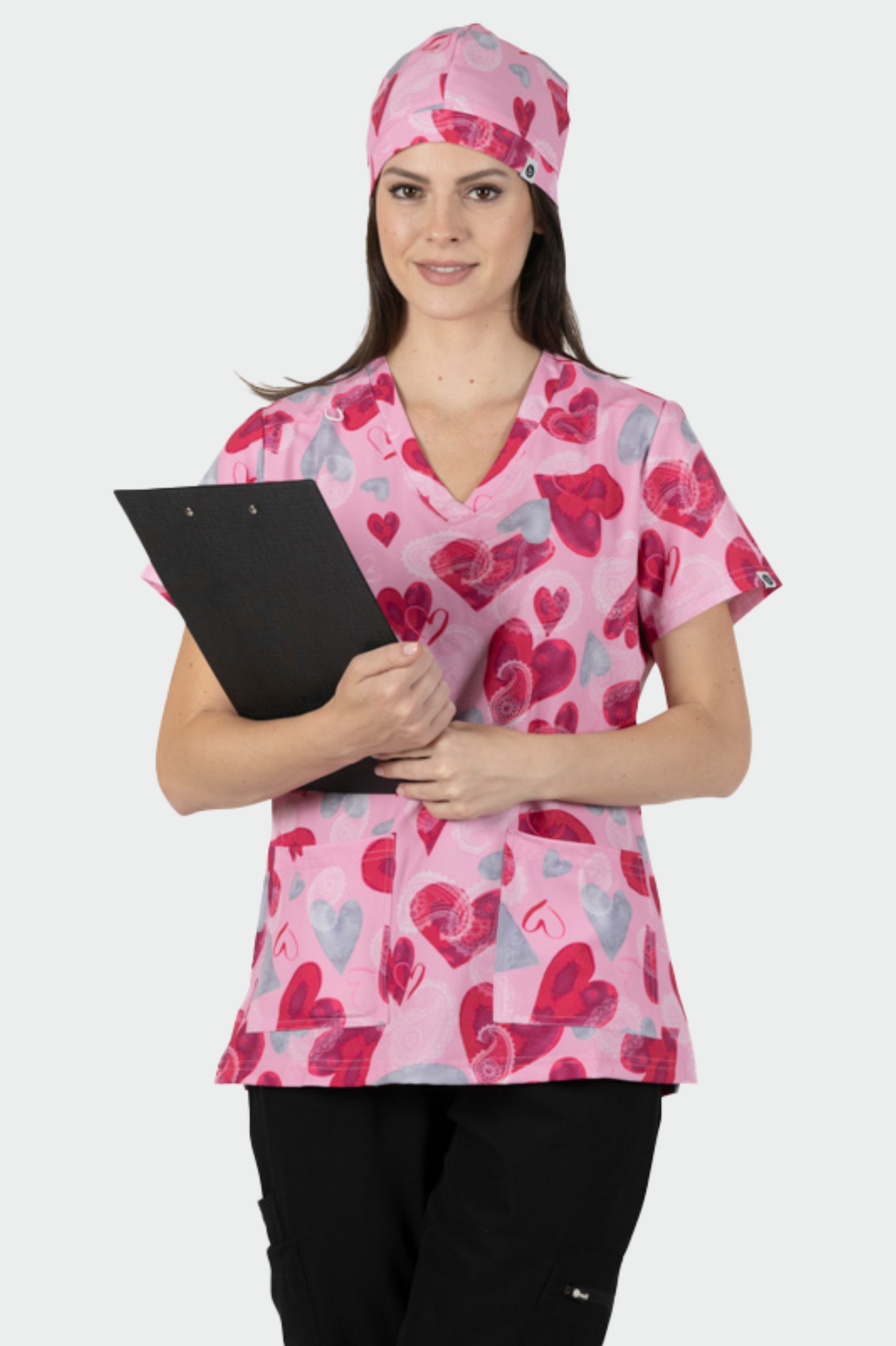 Bluza medicala stretch poliester 170g love is in the air dama Isabella