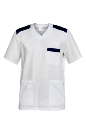 Bluza medicala alba unisex poplin 145g Marco