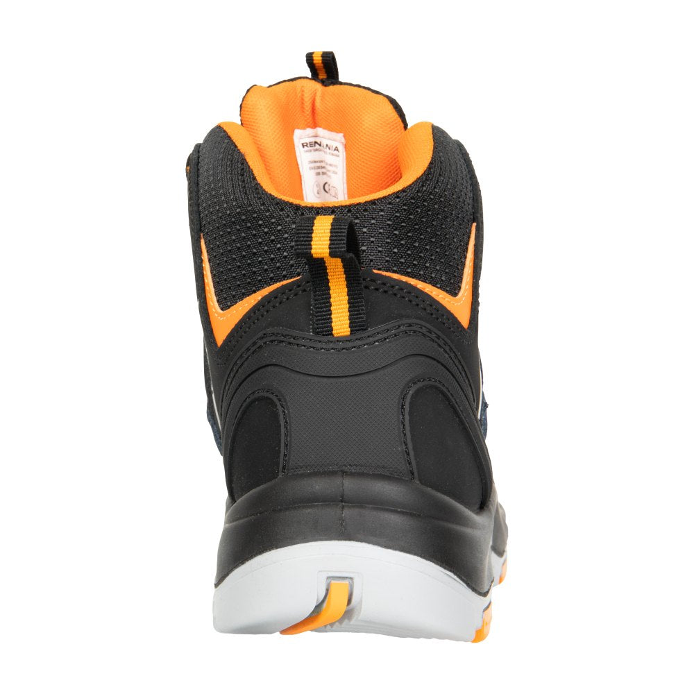 Bocanci protectie S3S/HRO/SR/FO unisex negru/portocaliu piele nubuck Nexus (29A9)